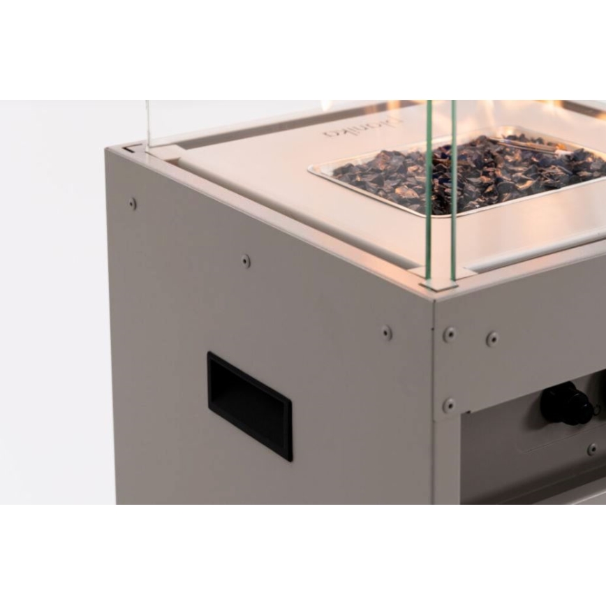 Planika - Spoljašnji kamin na gas 142x36 cm 8kW 1xAAA siva + zaštitna navlaka