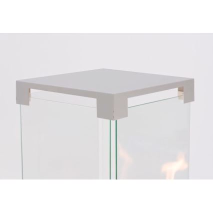 Planika - Spoljašnji kamin na gas 142x36 cm 8kW 1xAAA siva + zaštitna navlaka