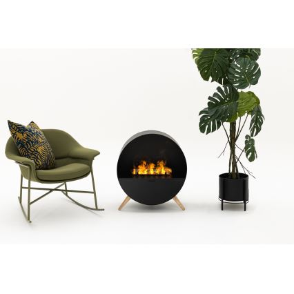 Planika - kamin na vodenu paru sa daljinskim upravljačem, 72,9 x 65,3 cm, 125 W/230 V, crna