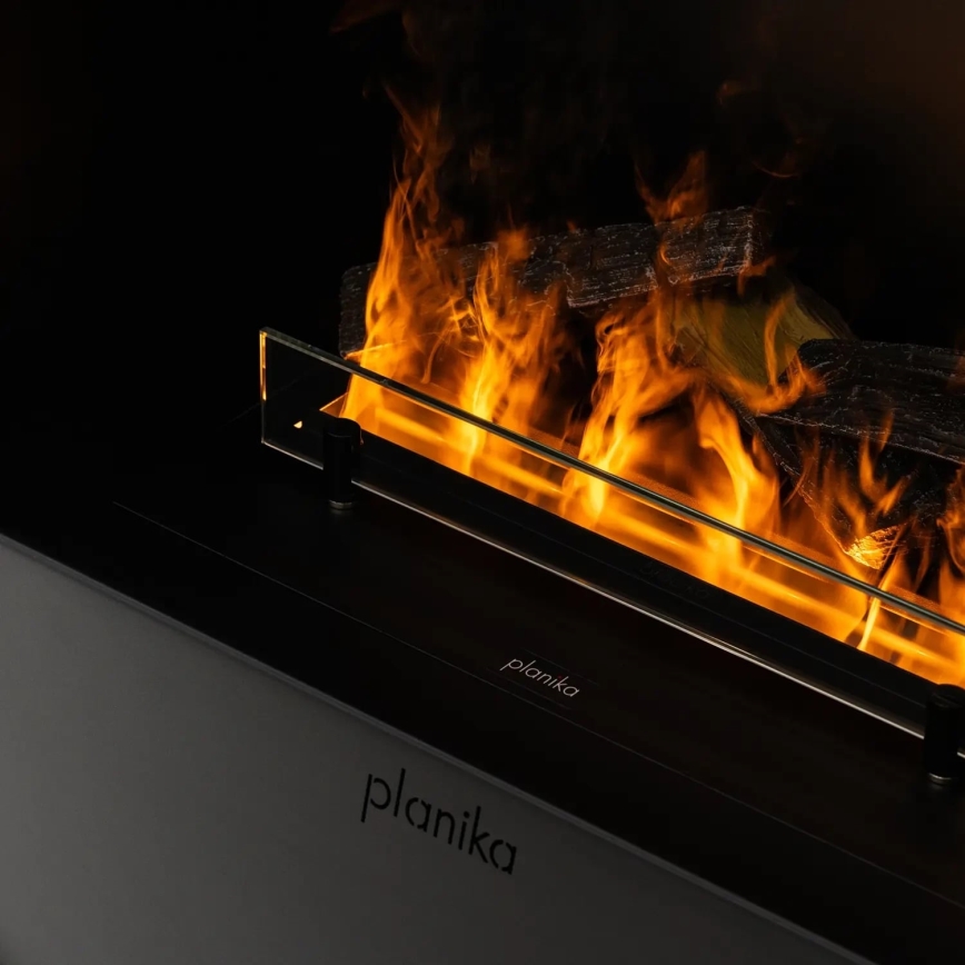 Planika - kamin na vodenu paru sa daljinskim upravljačem, 72,9 x 65,3 cm, 125 W/230 V, crna