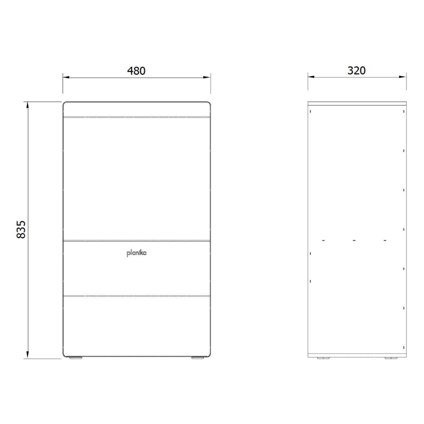 Planika - BIO biokamin sa daljinskim upravljačem 83,5x48 cm 2,5kW/230V crni