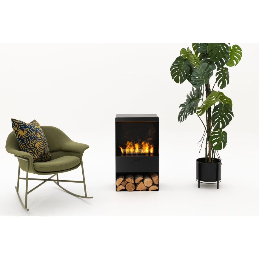 Planika - Parni kamin sa daljinskim upravljačem 83x48 cm 125W/230V crna
