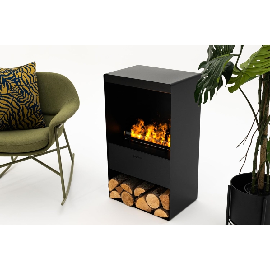 Planika - Parni kamin sa daljinskim upravljačem 83x48 cm 125W/230V crna