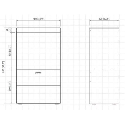 Planika - Parni kamin sa daljinskim upravljačem 83x48 cm 125W/230V crna