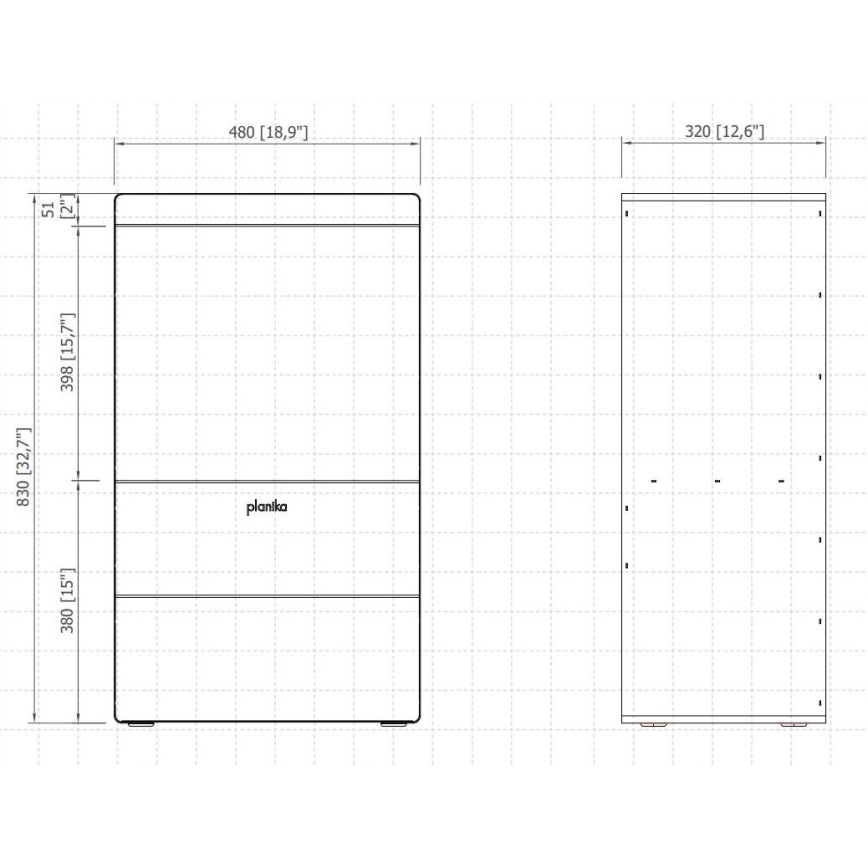 Planika - Parni kamin sa daljinskim upravljačem 83x48 cm 125W/230V crna