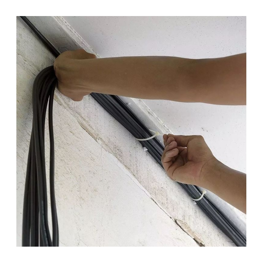 Plastične vezice 2,5x100 mm, 100 kom, bele