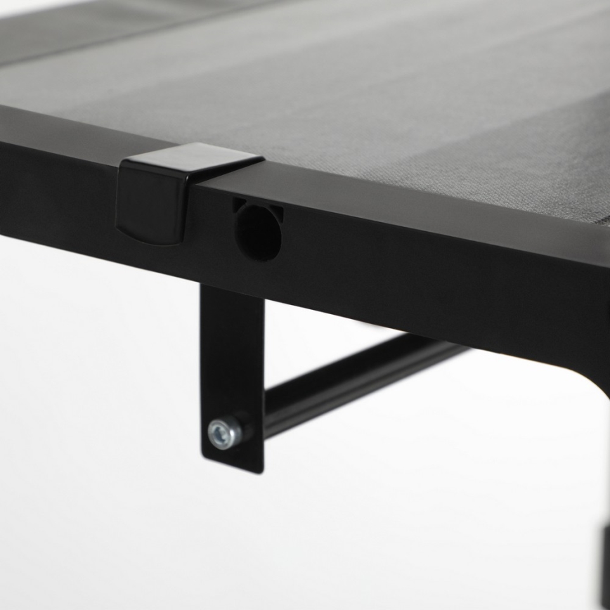 Platneni ormar za odlaganje sa policama i garderobnom šipkom MATIS 140x174 cm, crne boje