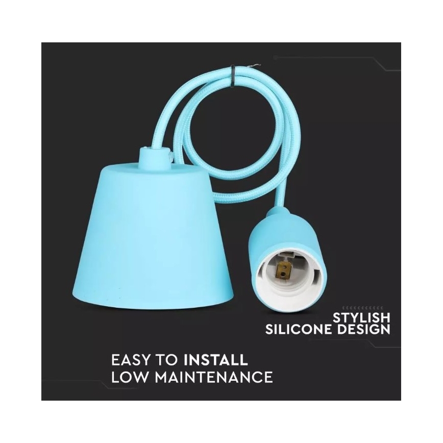Plavi luster na sajli 1xE27/60W/230V