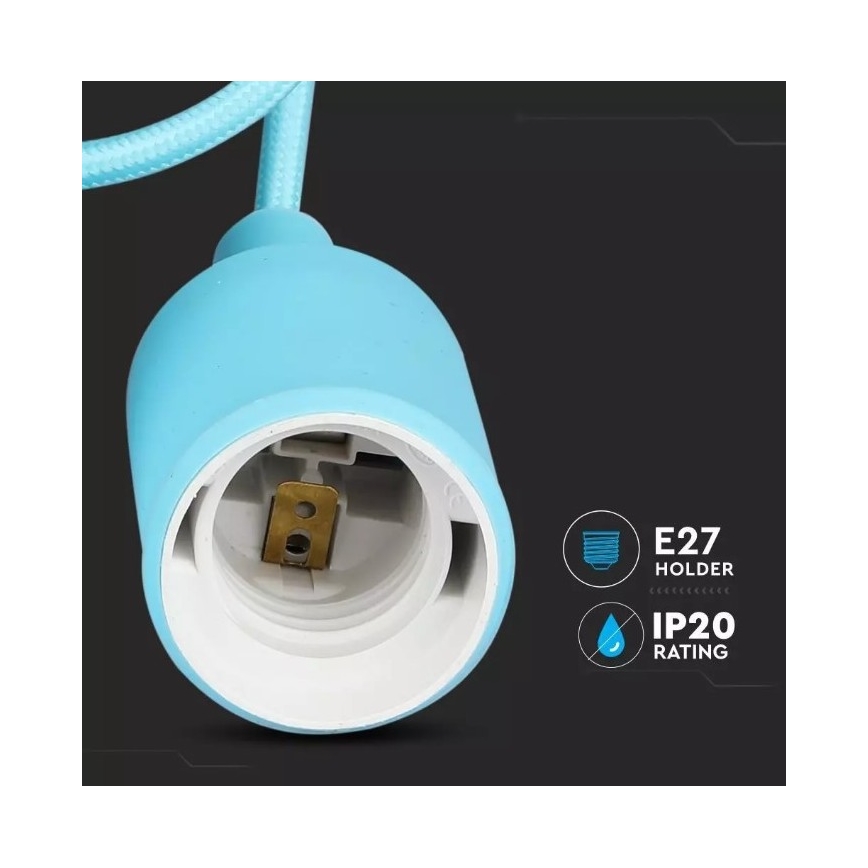Plavi luster na sajli 1xE27/60W/230V