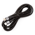 Pleteni USB-C na USB-C kabl, 42 W, 2 m, crni