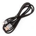 Pleteni USB kabl s USB-A / USB-C konektorom, 18 W, 1 m, crne boje