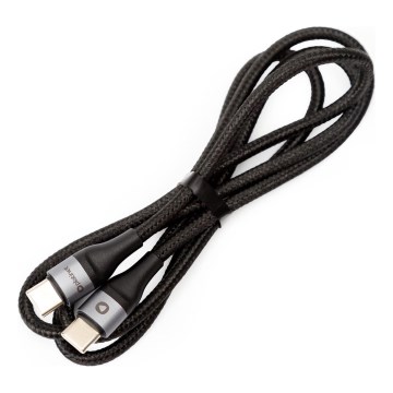 Pleteni USB kabl USB-C / USB-C, 60 W, 1 m, crne boje