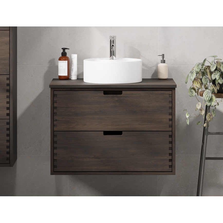Ploča za lavabo FOREST 80 cm braon/hrast