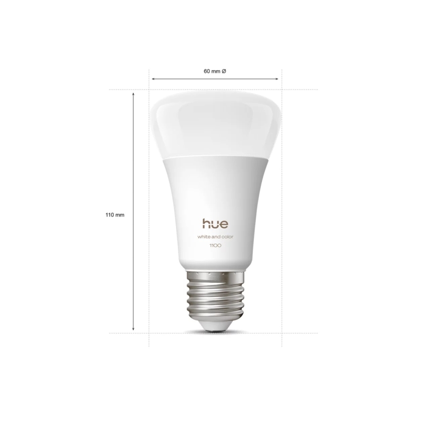 Početni paket Philips Hue WHITE AND COLOR AMBIANCE 2xE27/8,1W 1000-20000K + uređaj za povezivanje