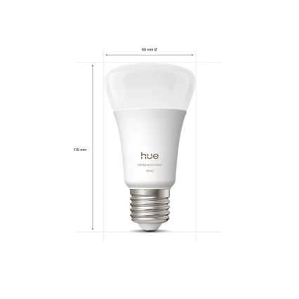 Početni komplet Philips Hue WHITE AND COLOR AMBIANCE 3xE27/8,1W 1000-2000K + uređaj za povezivanje