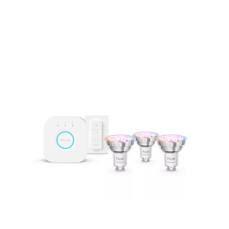 Osnovni komplet Philips Hue White And Color Ambiance Essential 3xGU10/4,7W/230V 2200-6500K + uređaj za povezivanje