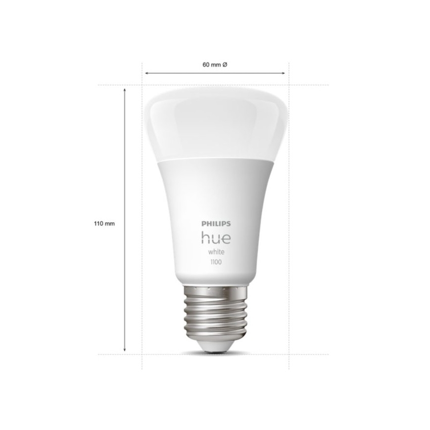Početni paket Philips Hue WHITE 3xE27/9,5W 2700K + Hue bridge i prigušiva