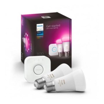 Početni set Philips Hue WHITE AND COLOR AMBIANCE 2xE27/9W/230V 2000-6500K + Hue bridge
