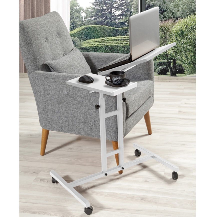Podesiv sto GLEN 87x67 cm, beo