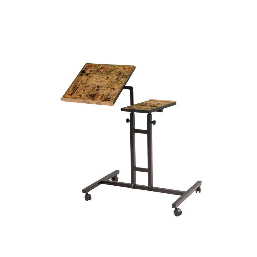 Podesiv sto GLEN 87x67 cm braon/crna
