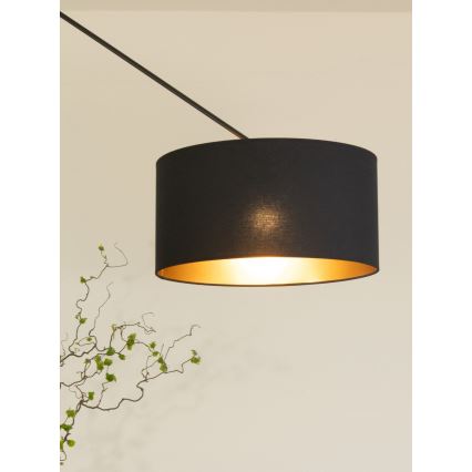 Podesivi LED luster na štapu GORTA 1xE27/60W/230V crna/zlatna