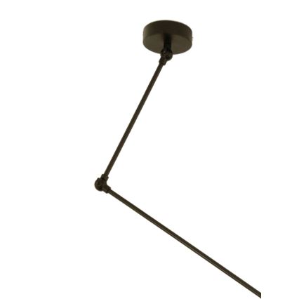 Podesivi LED luster na štapu GORTA 1xE27/60W/230V crna/zlatna