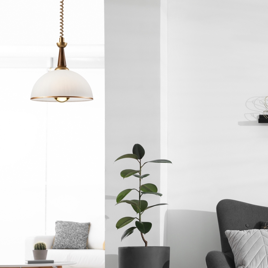 Podesivi luster CHIARA 1xE27/60W/230V braon/bukva