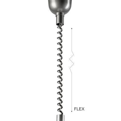Spuštajući luster CHIARA 1xE27/60W/230V srebrna/bež/buk