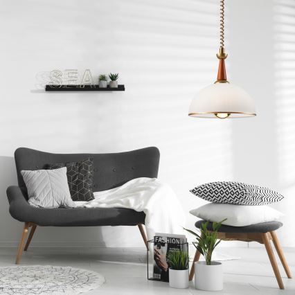 Podesivi luster CHIARA 1xE27/60W/230V tamno smeđa/buk