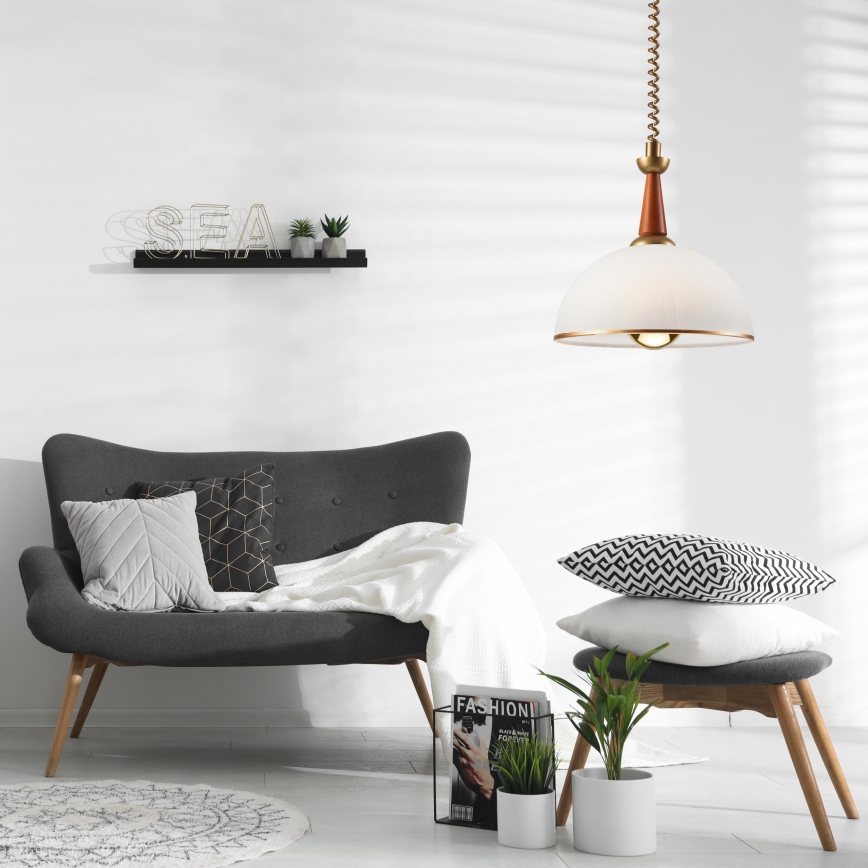 Podesivi luster CHIARA 1xE27/60W/230V tamno smeđa/buk