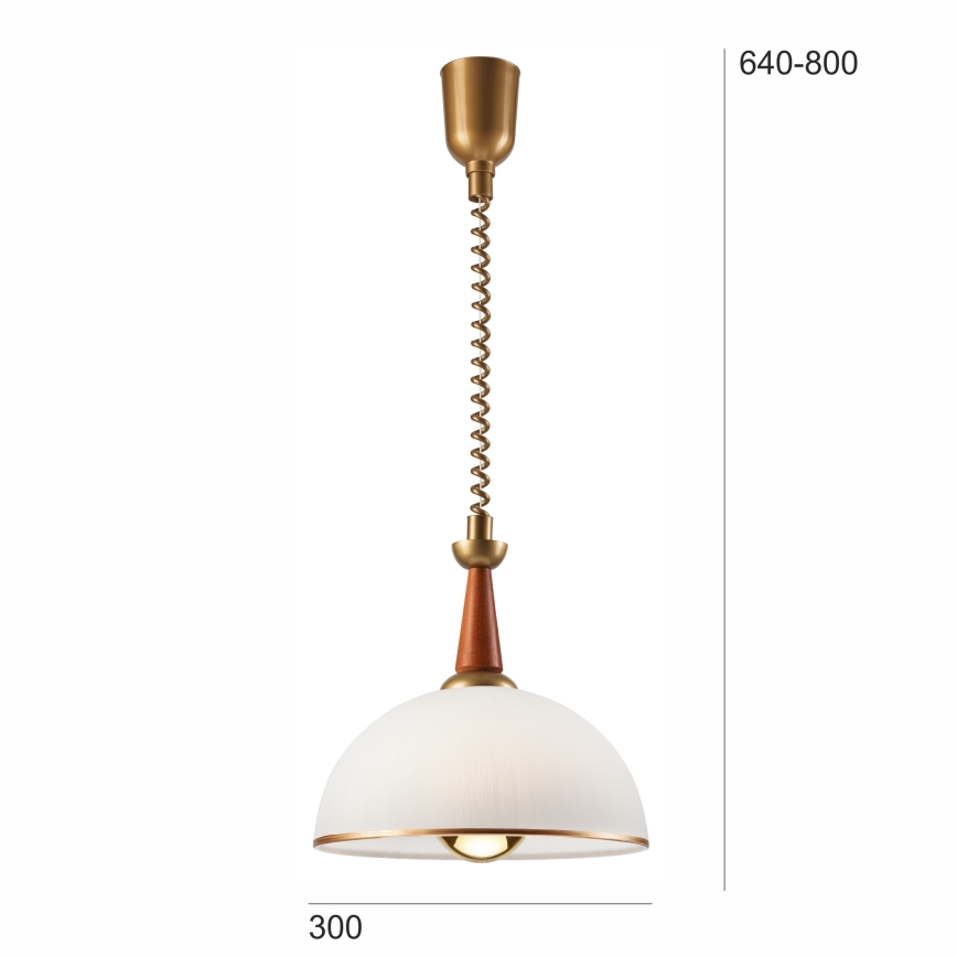 Podesivi luster CHIARA 1xE27/60W/230V tamno smeđa/buk