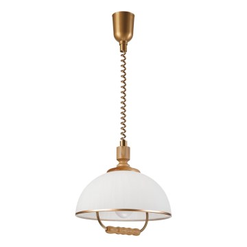 Podesivi luster RAMONA 1xE27/60W/230V braon/bela/hrast
