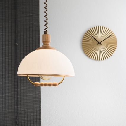 Podesivi luster RAMONA 1xE27/60W/230V braon/bela/hrast