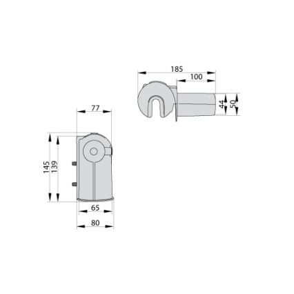 Podesivi nosač za uličnu lampu IP44, prečnik 53-60 mm, siva