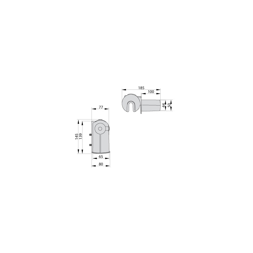 Podesivi nosač za uličnu lampu IP44, prečnik 53-60 mm, siva