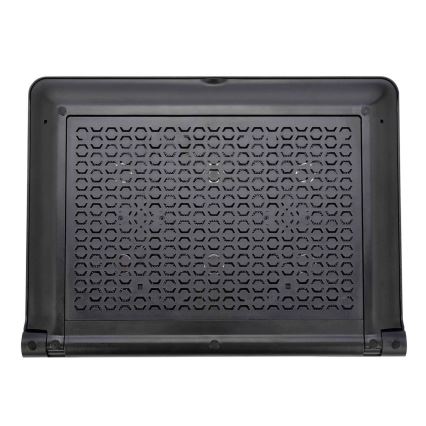 Podloga za hlađenje za laptop, 6 ventilatora, 2x USB, crna