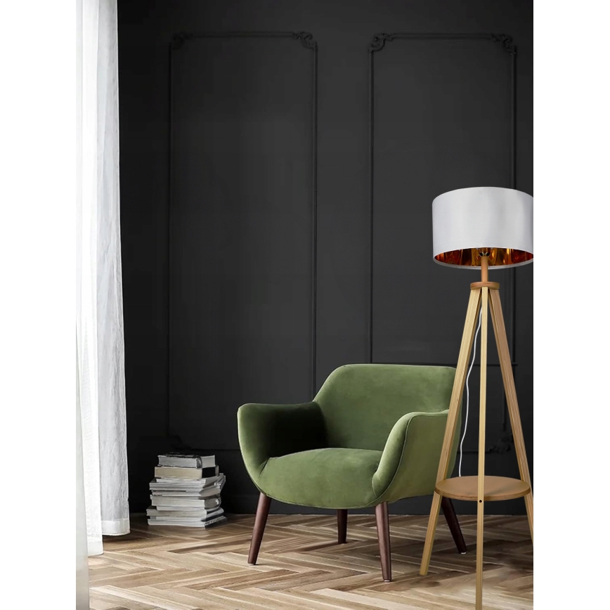 Podna lampa 1xE27/40W/230V bela