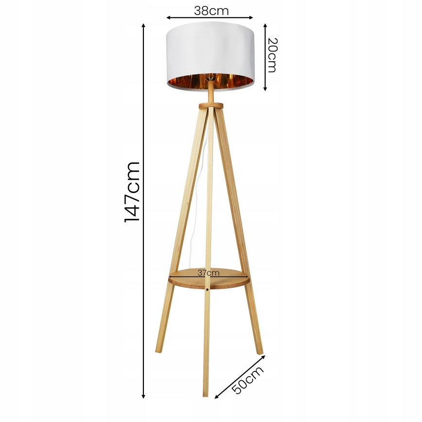 Podna lampa 1xE27/40W/230V bela