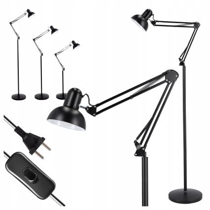 Podna lampa 1xE27/40W/230V crna