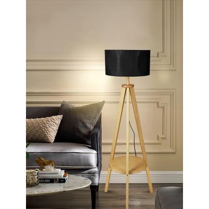 Podna lampa 1xE27/40W/230V, crna