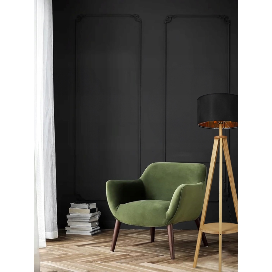 Podna lampa 1xE27/40W/230V, crna