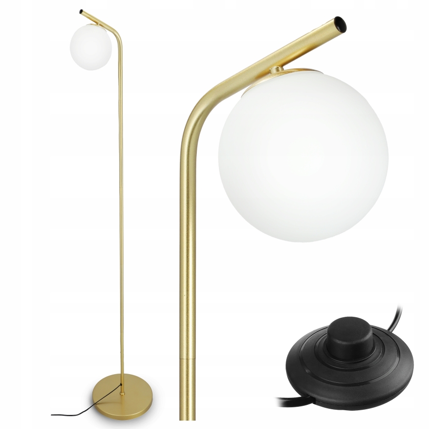 Podna lampa 1xE27/40W/230V zlatna/bela