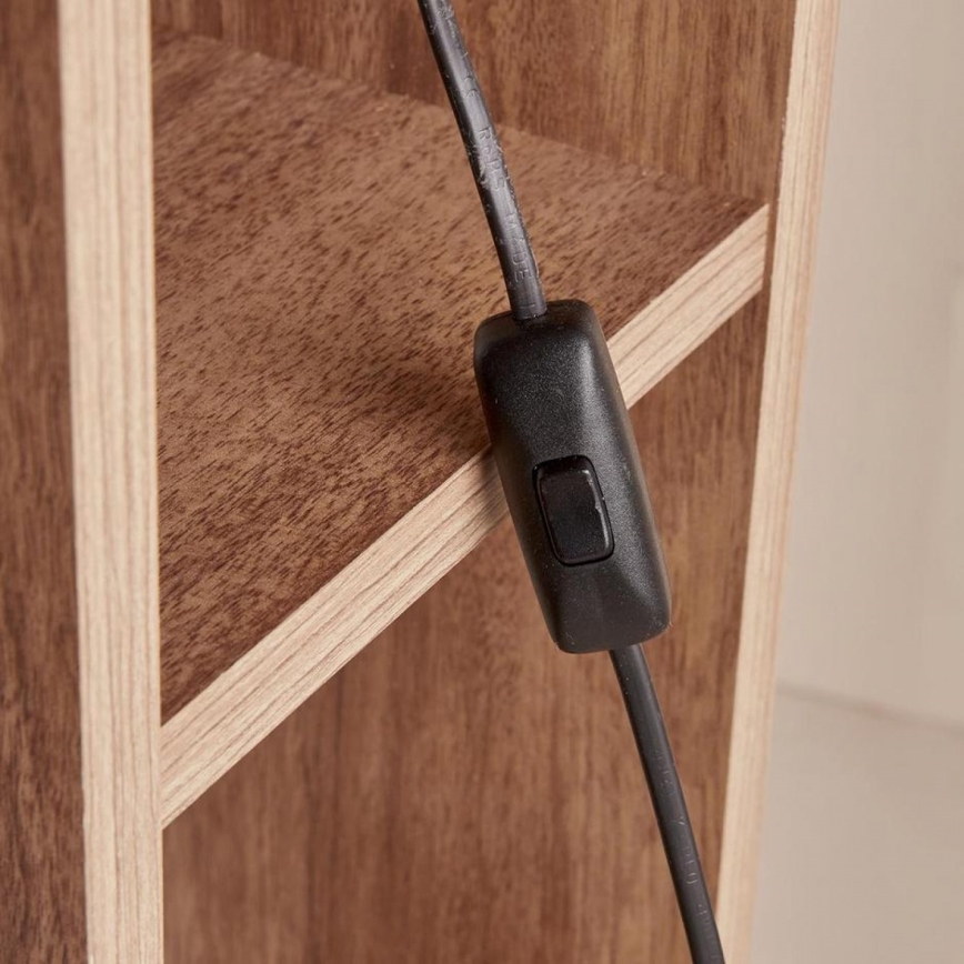 Podna lampa AYD 1xE27/40W/230V braon/bela