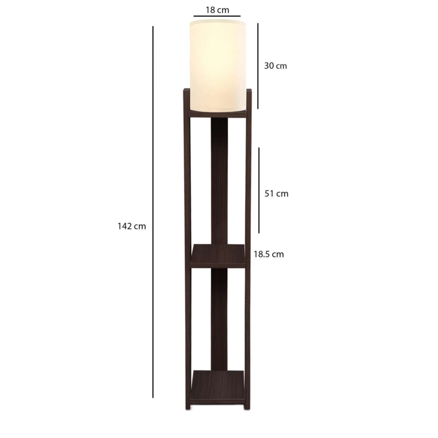 Podna lampa AYD 1xE27/40W/230V braon/krem
