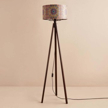 Podna lampa AYD 1xE27/40W/230V braon/šarena