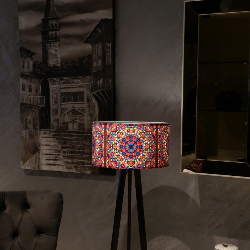 Podna lampa AYD 1xE27/40W/230V braon/šarena