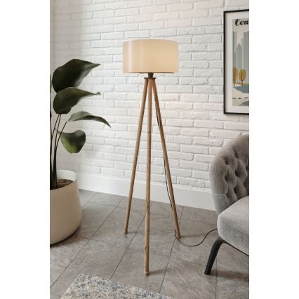 Podna lampa AYD 1xE27/40W/230V braon/siva