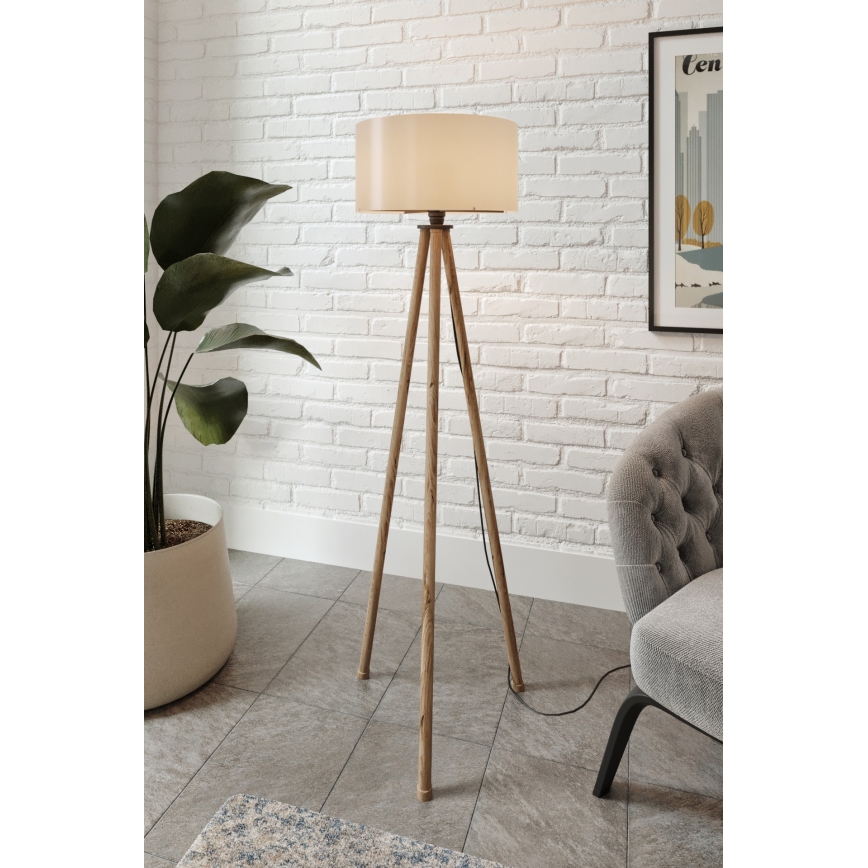 Podna lampa AYD 1xE27/40W/230V braon/siva