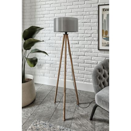 Podna lampa AYD 1xE27/40W/230V braon/siva