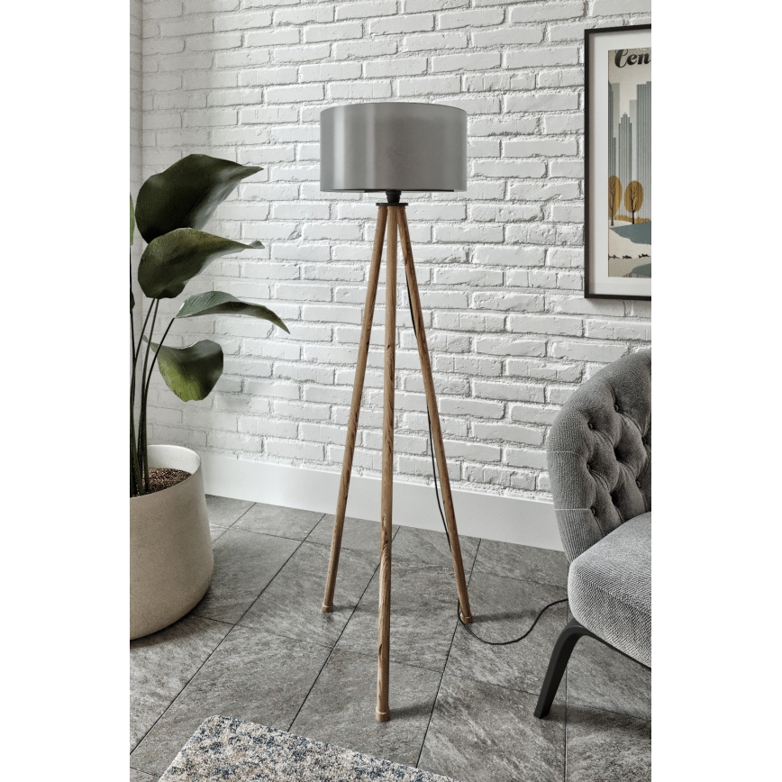 Podna lampa AYD 1xE27/40W/230V braon/siva